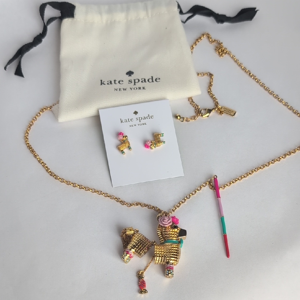 Kate Spade Haute Stuff Pinata Necklace And Earrings Set